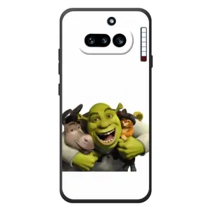 Друкований чохол з принтом Шрек для Nothing Phone (4a) (Шрек осел і кіт)