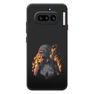 Чохол з картинкою "Герой Pubg" на Nothing Phone (4a) (В полум'ї)