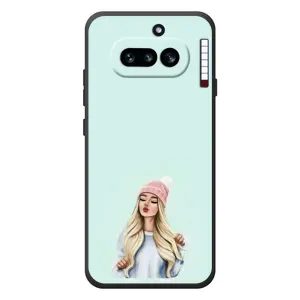 Силіконовый Чохол на Nothing Phone (4a) з картинкой Модных девушек (В шапці)