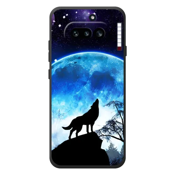 Чехол с рисунком «Воет на луну» для Nothing Phone (4a) Чехол с рисунком «Воет на луну» для Nothing Phone (4a)