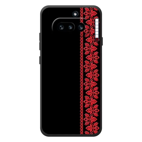 Чехол с рисунком «Вышиванка на черном» для Nothing Phone (4a) Чехол с рисунком «Вышиванка на черном» для Nothing Phone (4a)