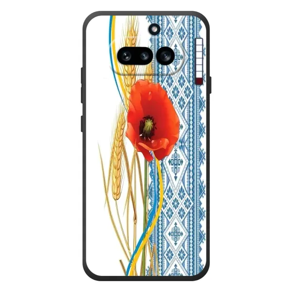 Чехол с рисунком «Вышиванка с цветком» для Nothing Phone (4a) Чехол с рисунком «Вышиванка с цветком» для Nothing Phone (4a)