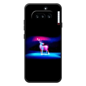 Силиконовый бампер с картинкой животных для Nothing Phone (4a) (Яркий олень)