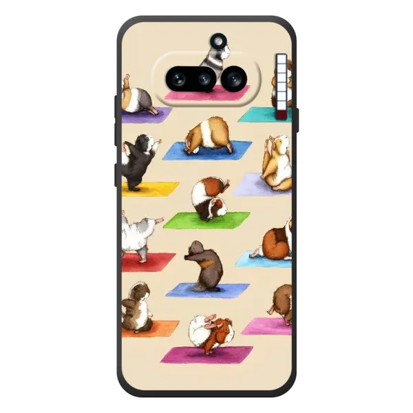 Чехол с рисунком «Ёга свинок» для Nothing Phone (4a) Чехол с рисунком «Ёга свинок» для Nothing Phone (4a)