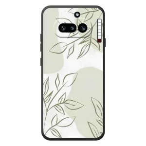 Чехол цветочный дизайн для Nothing Phone (4a) (Зелёный дизайн)