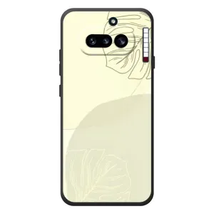 Чехол цветочный дизайн для Nothing Phone (4a) (Зелёный фон)