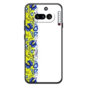 Силиконовый Чехол на Nothing Phone (4a) с картинкой Вышиванки (Желто-синяя вышиванка)