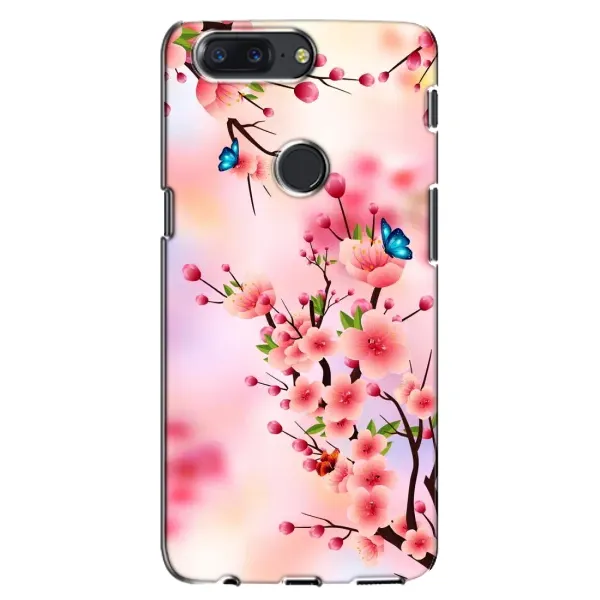 Чехол с рисунком «Бабочки на сакуре» для OnePlus 5T Чехол с рисунком «Бабочки на сакуре» для OnePlus 5T