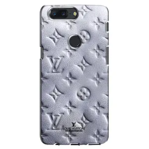 Текстурный Чехол Louis Vuitton для ВанПлас 5Т (Белый ЛВ)