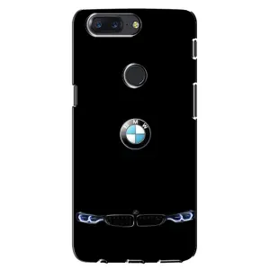 Силиконовый бампер с картинкой машины на One Plus 5T (Черный BMW)