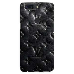 Текстурный Чехол Louis Vuitton для ВанПлас 5Т (Черный ЛВ)