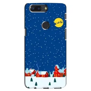 Силиконовый бампер на рождество для One Plus 5T (Город в снегу)
