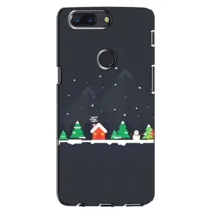 Силиконовый бампер на рождество для One Plus 5T (Город зимний)