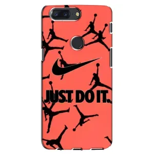 Силиконовый Чехол Nike Air Jordan на ВанПлас 5Т (Just Do It)