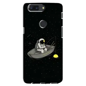 Силиконовый Чехол с принтом "Космонавты" на One Plus 5T (Космонавт на рыбалке)