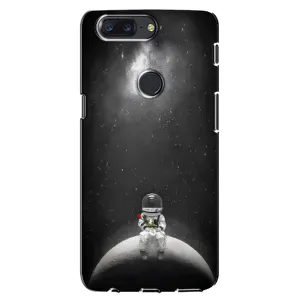 Силиконовый Чехол с принтом "Космонавты" на One Plus 5T (Космонавт романтик)