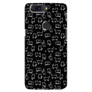 Чохол на тематику: Коти для OnePlus 5T (Котики на чорному)