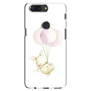 Силіконовий бампер з картинкою звірів для One Plus 5T (Кролик та кульки)