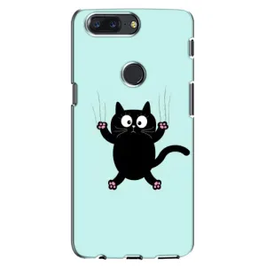 Силіконовий чохол з котиком для One Plus 5T (Падаючий кіт)