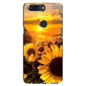 Чехол с Цветами для One Plus 5T (поле подсолнухов)