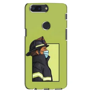 Силиконовый бампер (Работники) на One Plus 5T (Пожарник)