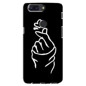 Чохол (Знак сердечка) для One Plus 5T (Сердечко на чорному)