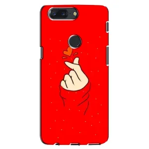 Чохол (Знак сердечка) для One Plus 5T (Сердечко на червоному)