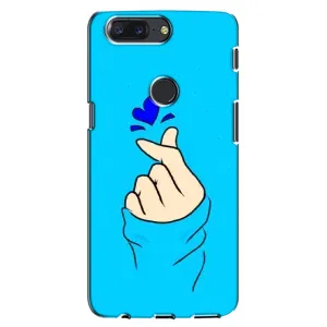 Чохол (Знак сердечка) для One Plus 5T (Сердечко на синоьому)