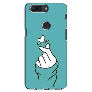 Чохол (Знак сердечка) для One Plus 5T (Сердечко на бірюзовому)