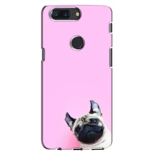 Бампер для One Plus 5T з картинкою "Песики" (Собака на рожевому)