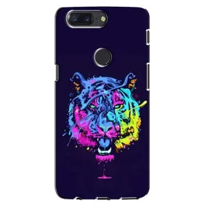 Силіконовий бампер з картинкою звірів для One Plus 5T (Тигр-Арт)