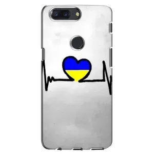 Силиконовый Чехол на One Plus 5T (Я-Украина) (Украинская кардиограмма)