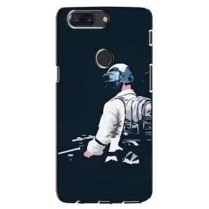 Силиконовый чехол с картинкой "Герой Pubg" на One Plus 5T (В экиперовке)