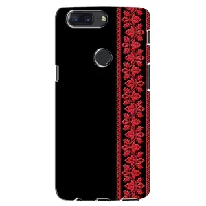 Силиконовый Чехол на One Plus 5T с картинкой Вышиванки (Вышиванка на черном)