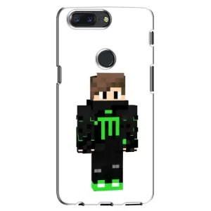 Чехлы для One Plus 5T (Персонажи Майн Крафт) (Зеленый мальчик)