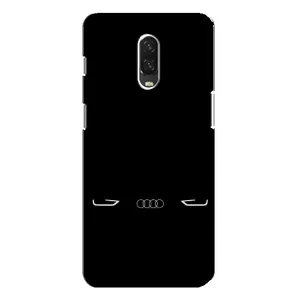 Силиконовый бампер с картинкой машины на One Plus 6T (Силует Audi)