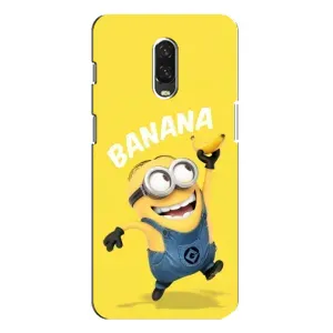 Мультяшный принт на Чехол для ВанПлас 6Т (Banana)