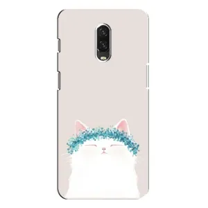 Чохол на тематику: Коти для OnePlus 6T (Білий котик)