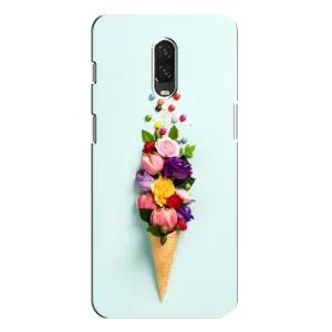 Чехлы с тематикой "ЦВЕТЫ" на One Plus 6T (Цветок-мороженное)