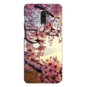 Чехол с принтом САКУРЫ на One Plus 6T (Цветущая сакура)