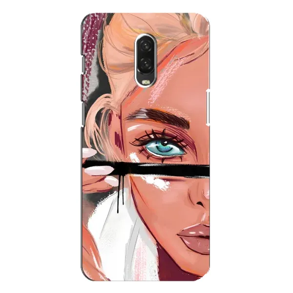 Чехол с рисунком «Девушка и ресницы» для OnePlus 6T