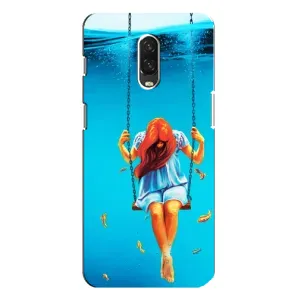 Чехол Стильные девушки на One Plus 6T (Девушка на качели)