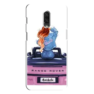 Силиконовый Чехол на One Plus 6T с картинкой Стильных Девушек (Девушка на машине)