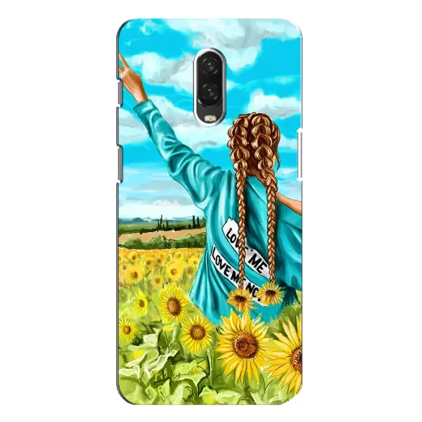 Чехол с рисунком «Девушка на поле» для OnePlus 6T