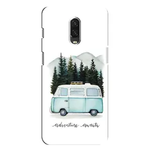 Силиконовый бампер с картинкой машины на One Plus 6T
