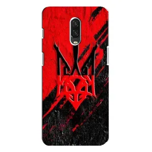Чохли УПА (Червоно-Чорний) на One Plus 6T (Герб в кольорах УПА)