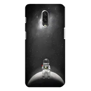 Силіконовый Чохол з принтом "Космонавти" на One Plus 6T (Космонавт романтик)