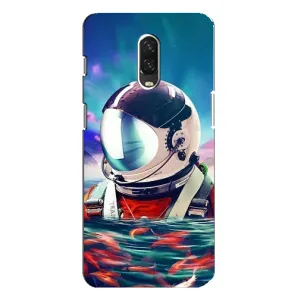 Силіконовый Чохол з принтом "Космонавти" на One Plus 6T (Космонавт у воді)