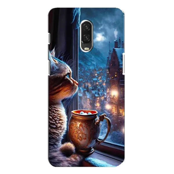 Чехол с рисунком «Кот новогодний» для OnePlus 6T Чехол с рисунком «Кот новогодний» для OnePlus 6T