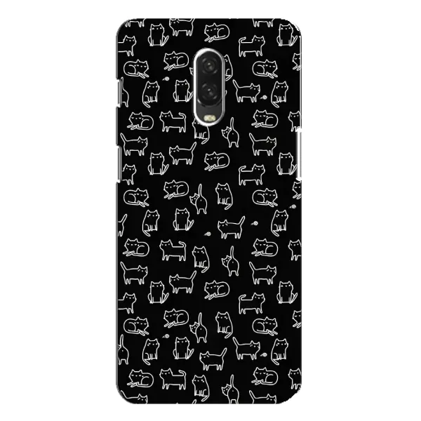 Чехол с рисунком «Котики на черном» для OnePlus 6T Чехол с рисунком «Котики на черном» для OnePlus 6T